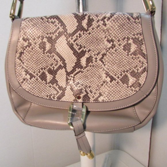 Antonio Melani Leather Faux Gold Snake Skin | Mercari Antonio Melani Taupe Python Skin - NWT main image 1